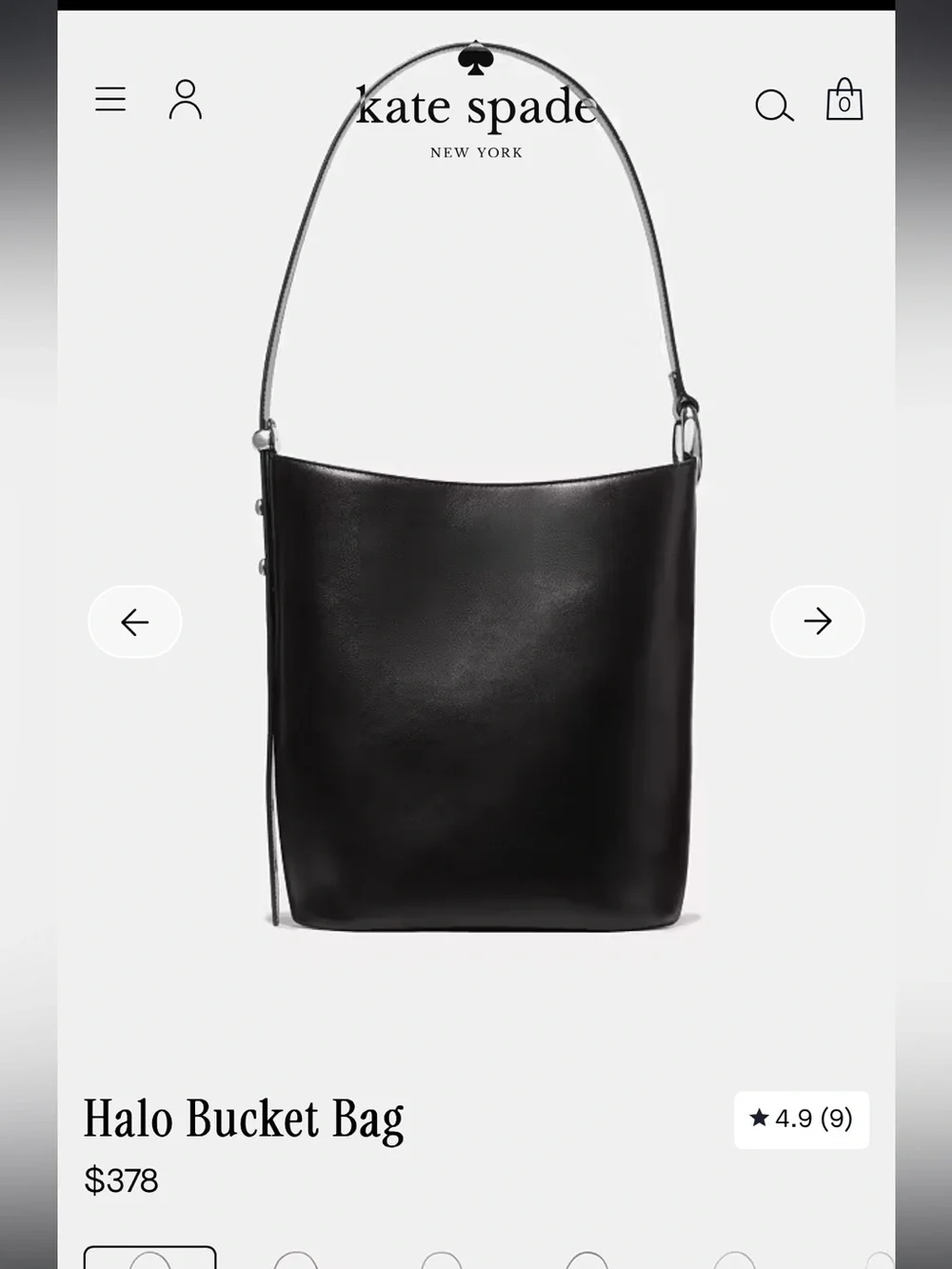 kate spade Halo Bucket Bag, NWOT